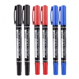 得力 6824 小雙頭油性記號筆 藍(lán)色